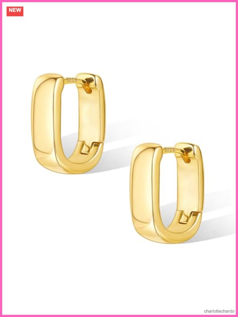Small Chunky Hoop Earrings for Women, Minimalist Huggie Earrings, Sterling